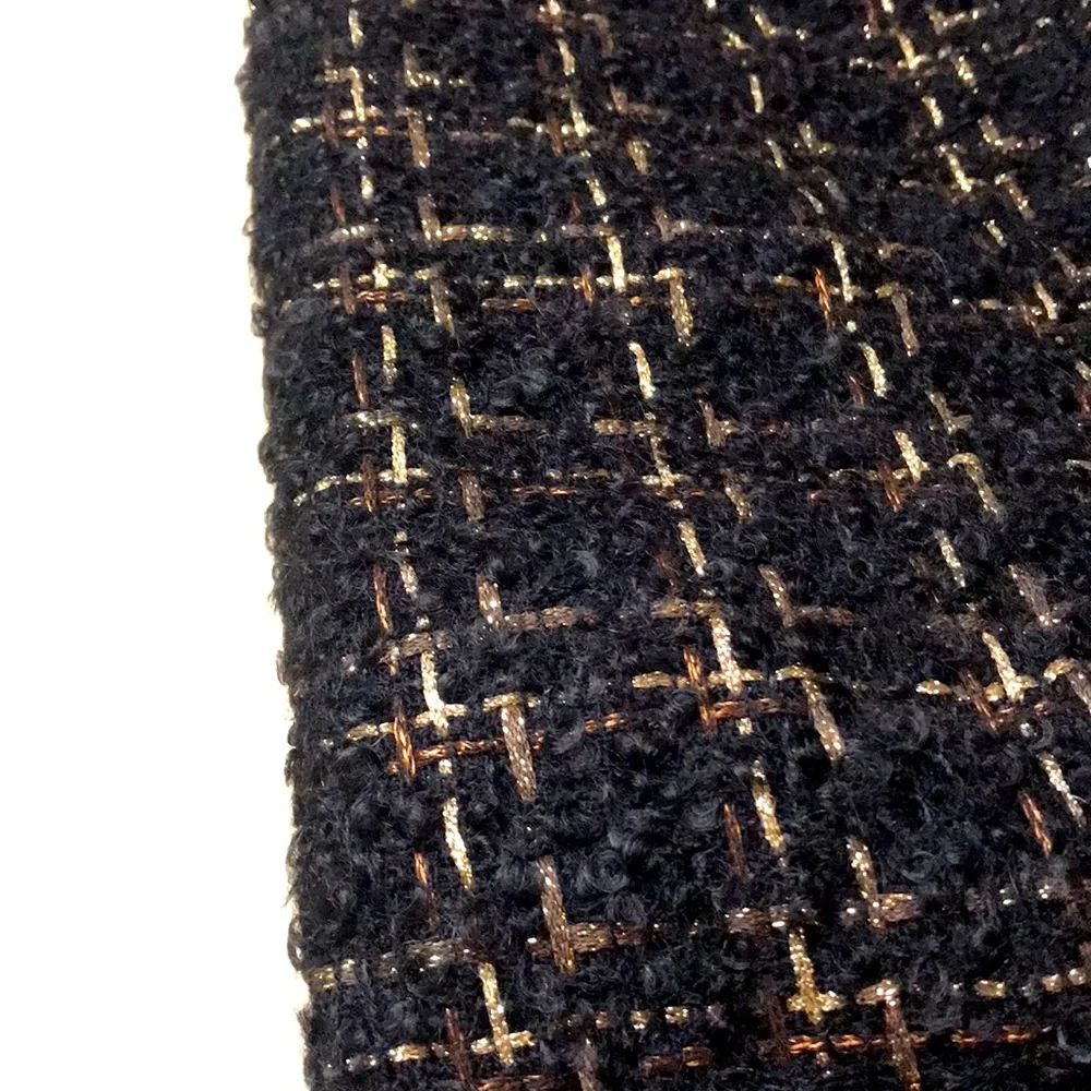 NWOT. Tweed J McLaughlin Skirt. Fabulous! Wool & mohair, w metallic thread.Sz 4.